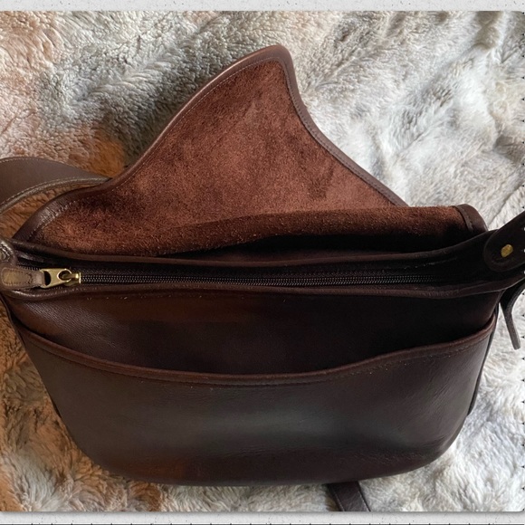 VINTAGE COACH FLETCHER MAHOGANY SADDLE BAG 4150 - Picture 10 of 15